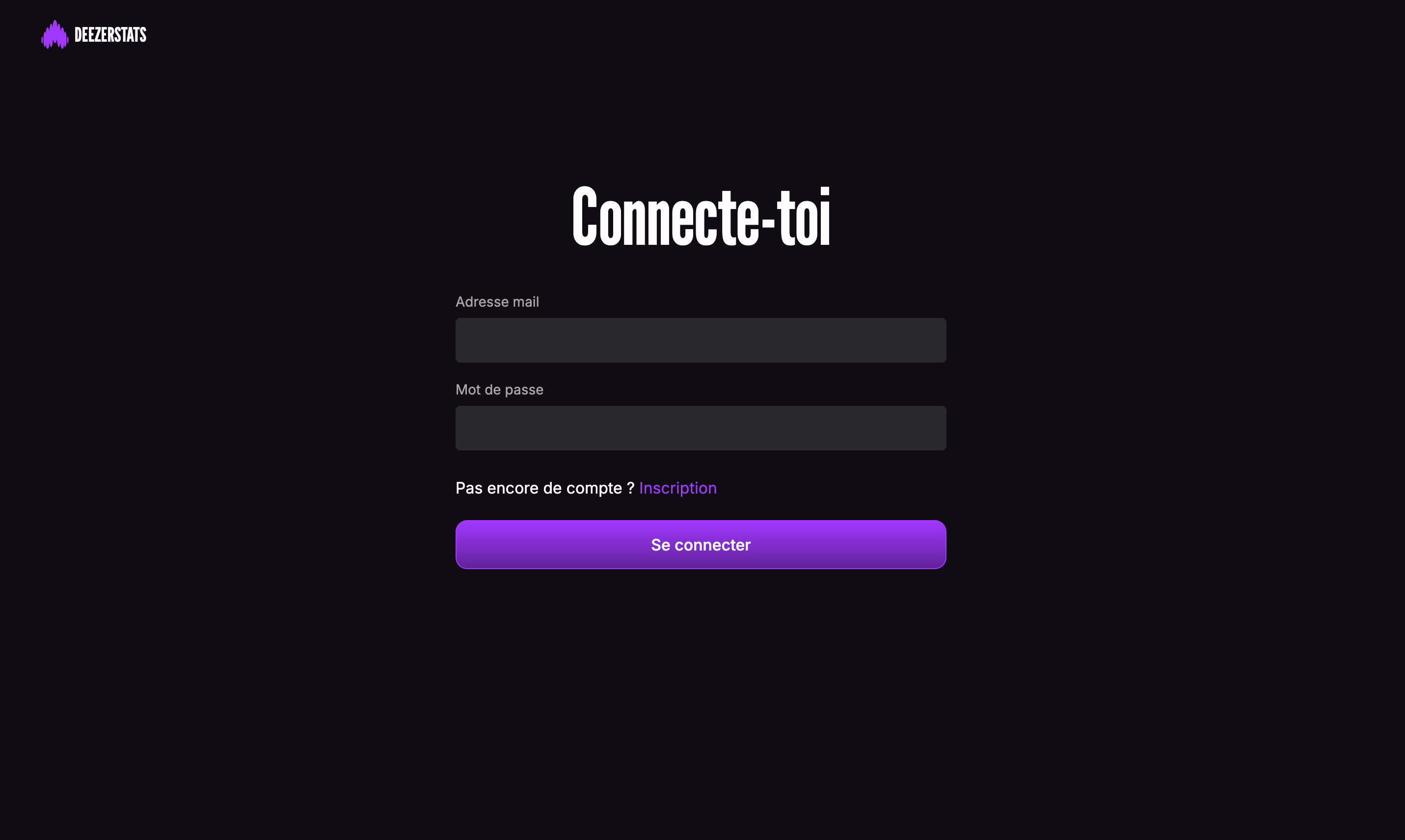 Page de connexion